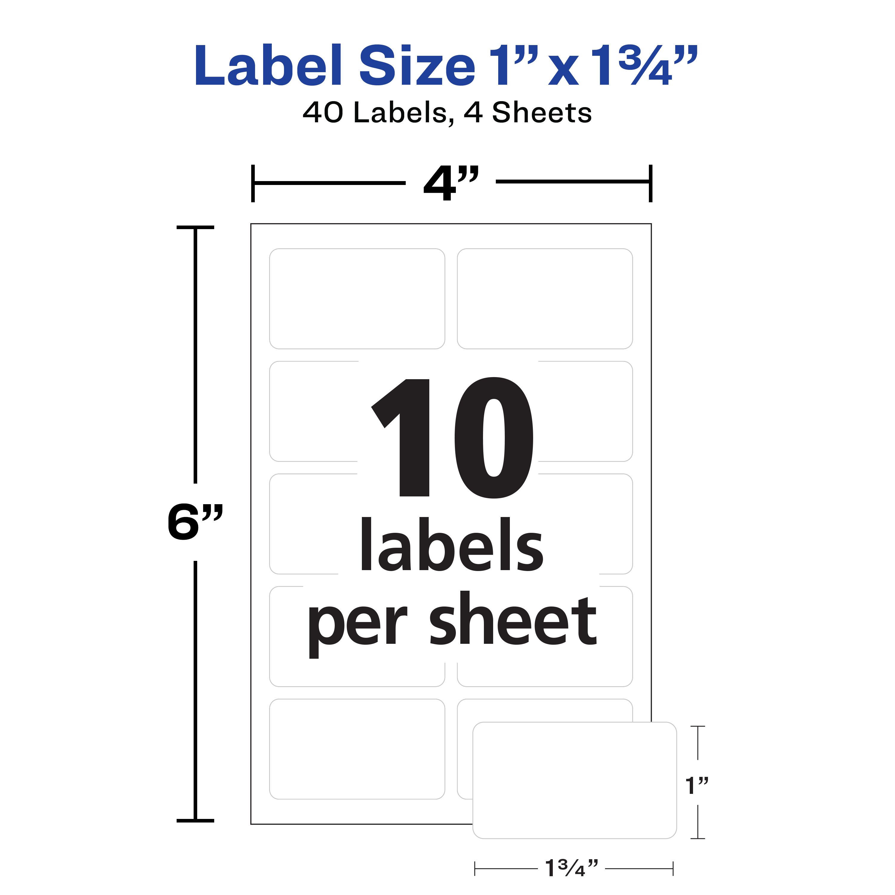No-Iron Fabric Labels, 1" x 1-3/4", 40 Total 40722 | Avery